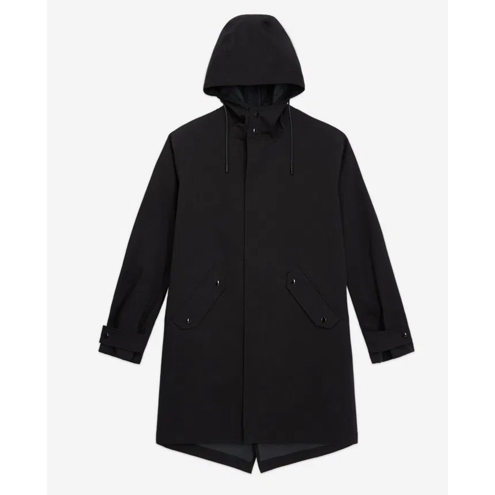 The Kooples NEW‎ Unisex Cotton Hooded Parka Jacket Black Size X-Small MSRP $420